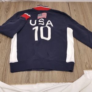 Sweat à Capuche (hoodie) Zip-up Olympique États-Unis - Taille 2XL - Bleu - Occasion En Très Bon état